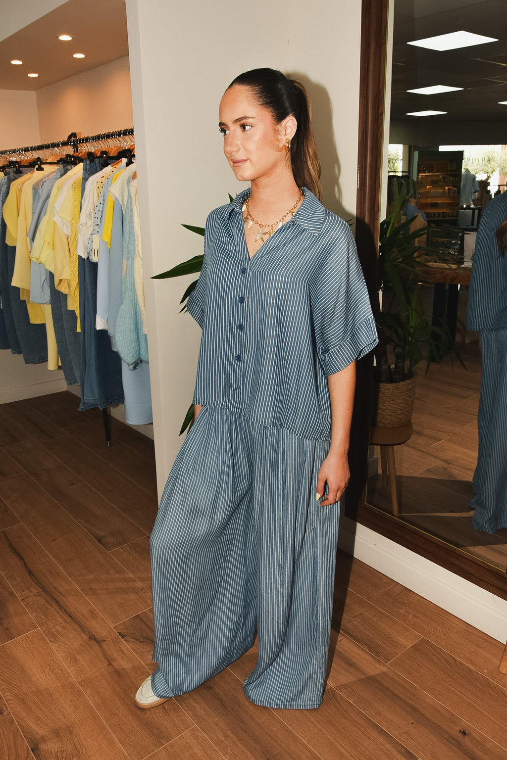 Ensemble bleu rayé "Manon"