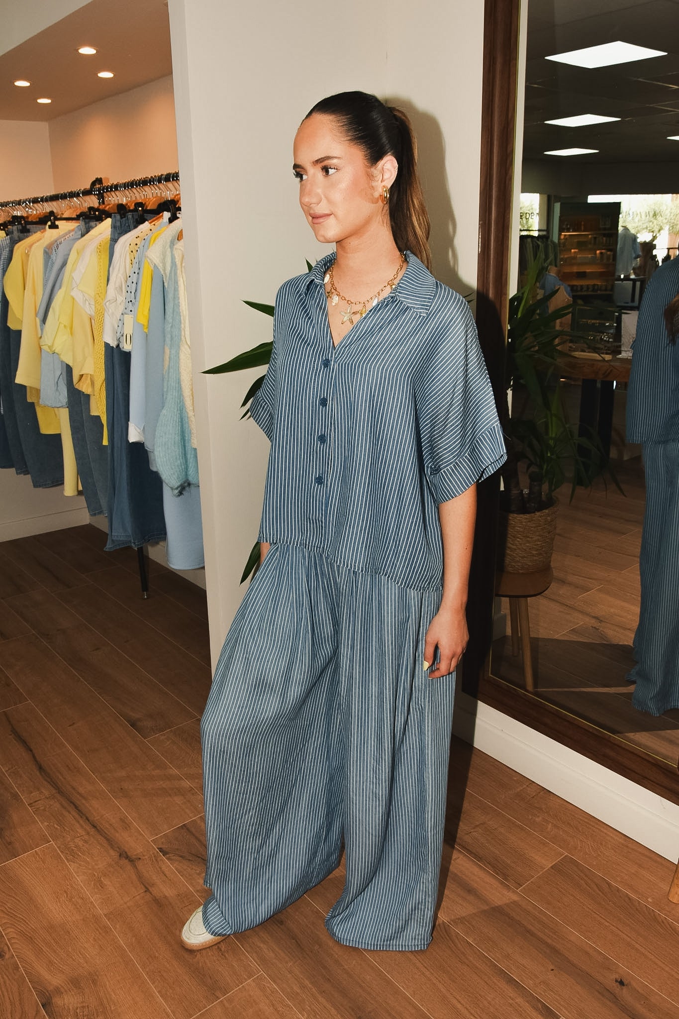 Ensemble bleu rayé "Manon"