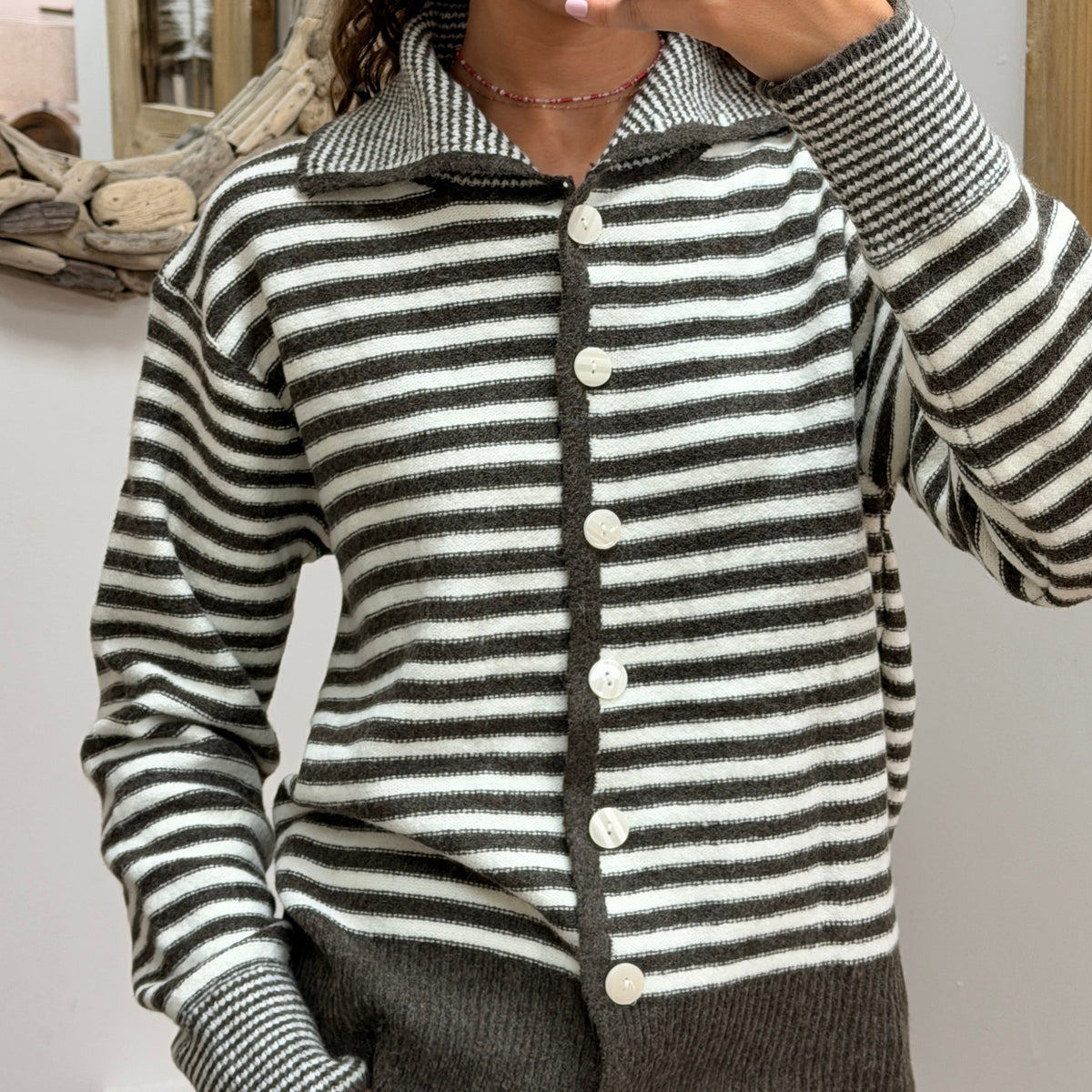 Pull Rayé jadou Choco