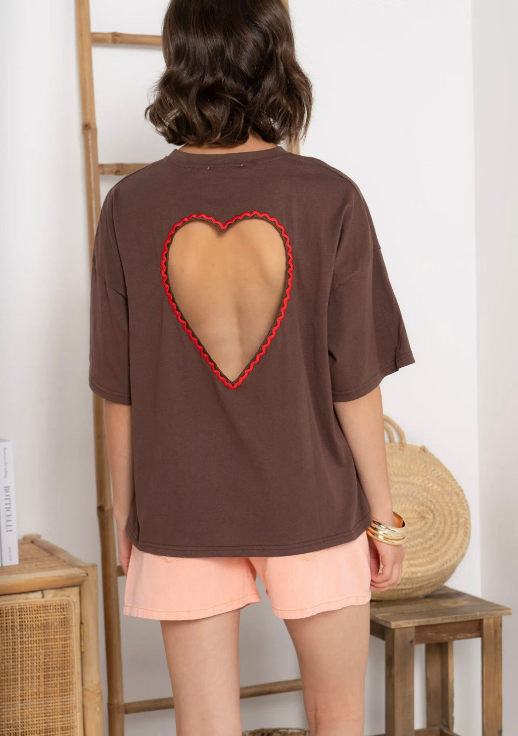 T-Shirt Cœur ZP-1313 Cafe