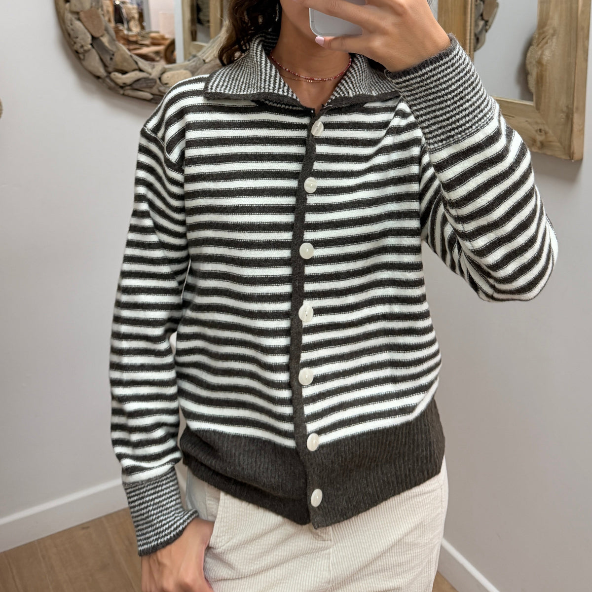 Pull Rayé jadou Choco