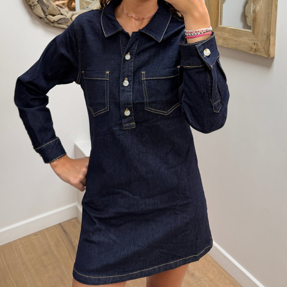 Robe Chemise en Jean Brut MG804B
