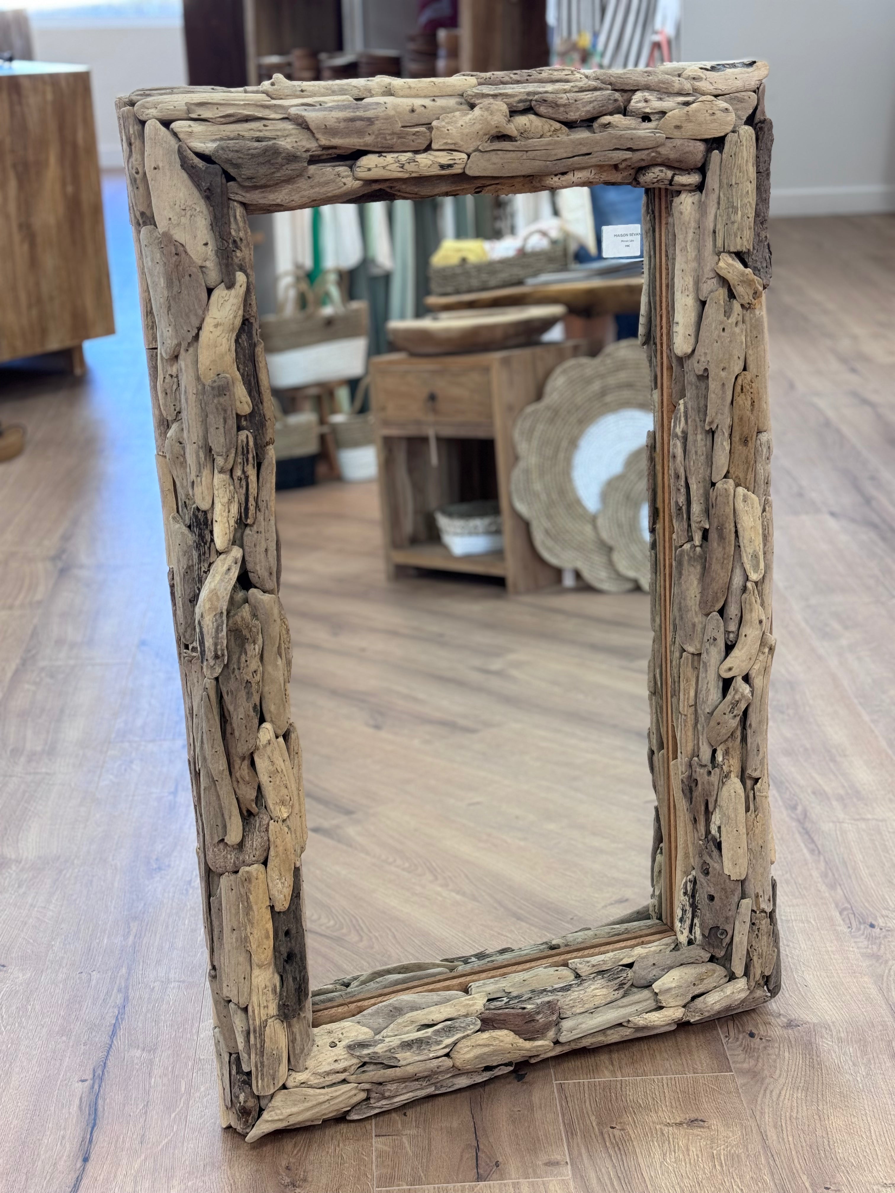 Miroir Léo effet flotté – 100 x 60 cm