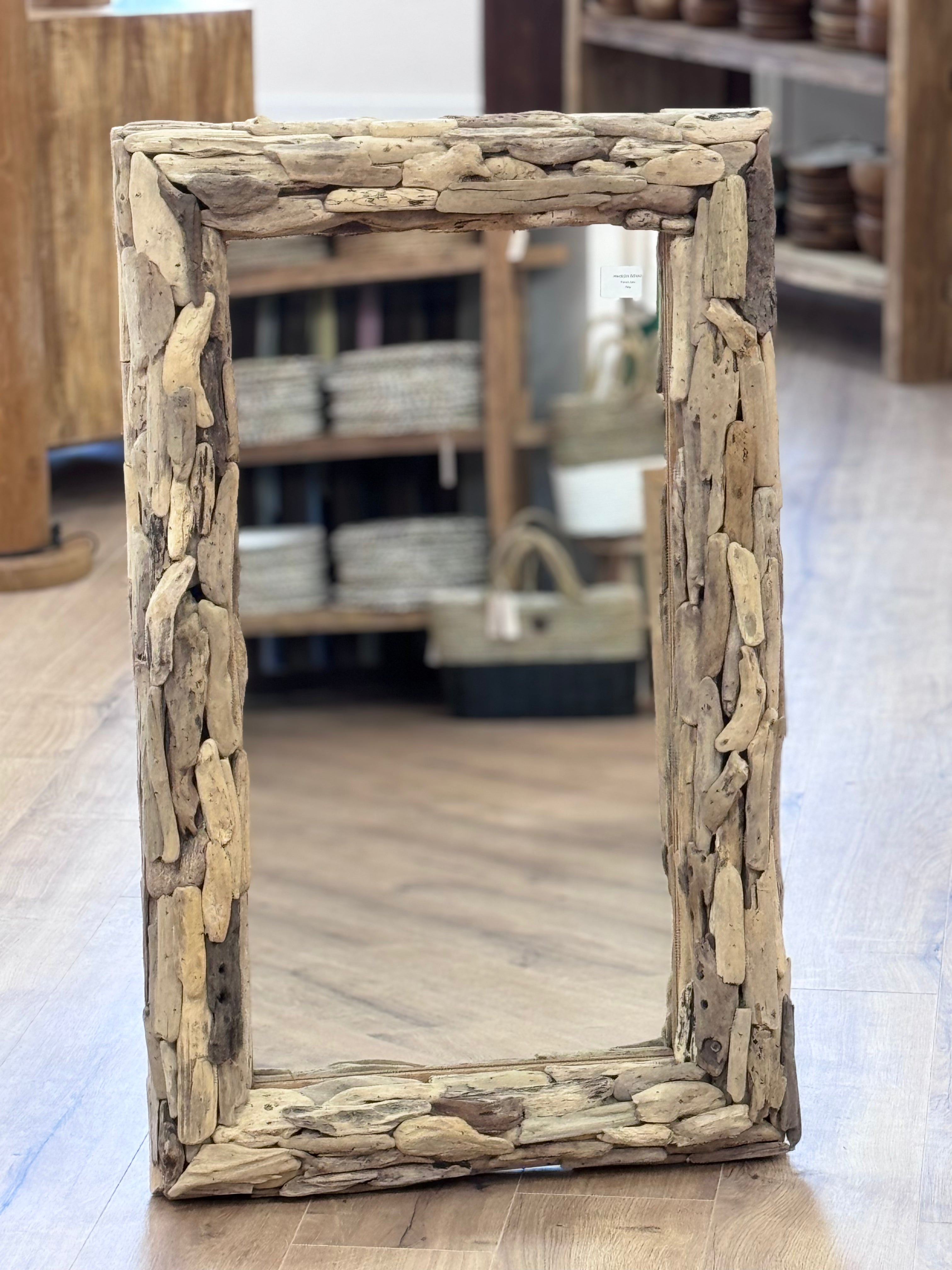 Miroir Léo effet flotté – 100 x 60 cm